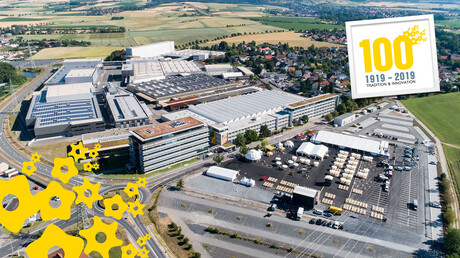 Company centenary anniversary with an open day, factory tours and a staff party at KAESER KOMPRESSOREN in Coburg.