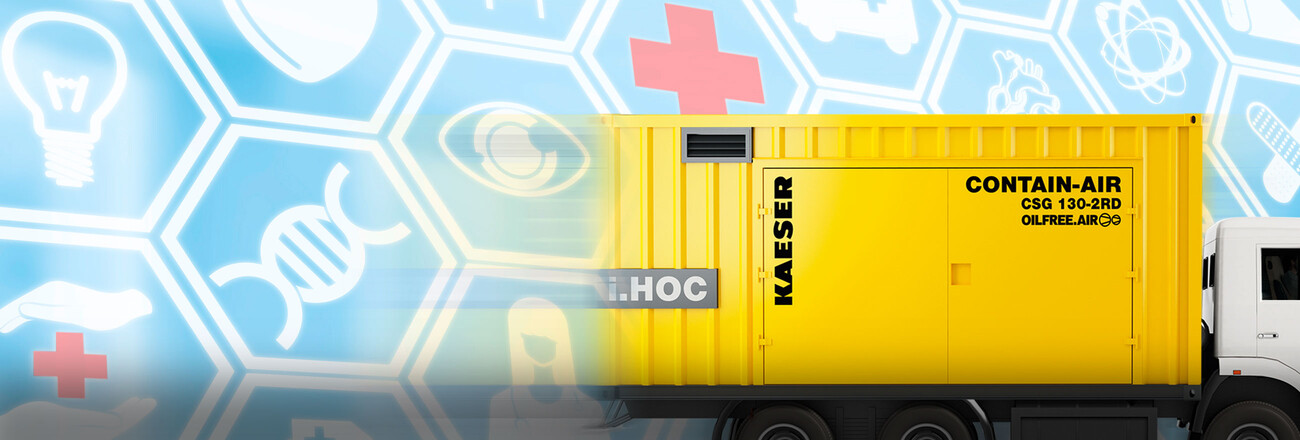 Do you need compressed air at short notice? Then our CONTAIN-AIR container solution can help.