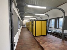 Efficient rotary screw compressors reduce electricity consumption.