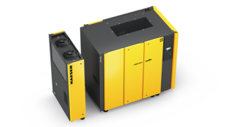 מדחס בורגי CSDX עם מייבש קירור בנוסף.