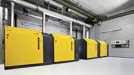 New Kaeser Kompressoren rotary lobe blower station in the Manching wastewater treatment plant.