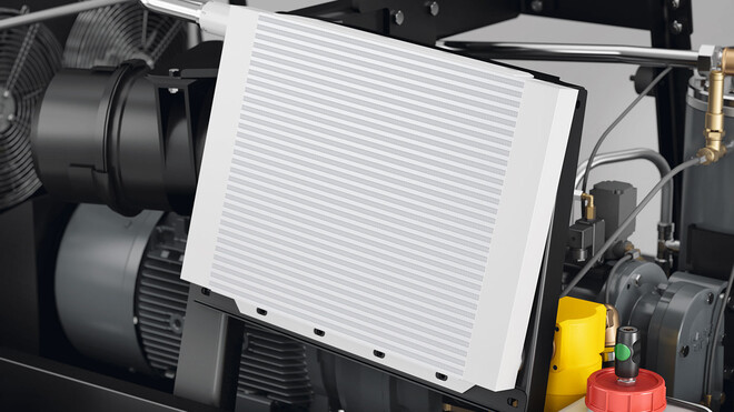 מצנן אוויר דחוס מובנה מותקן כסטנדרט - מדחסים ניידים MOBILAIR מבית KAESER KOMPRESSOREN.