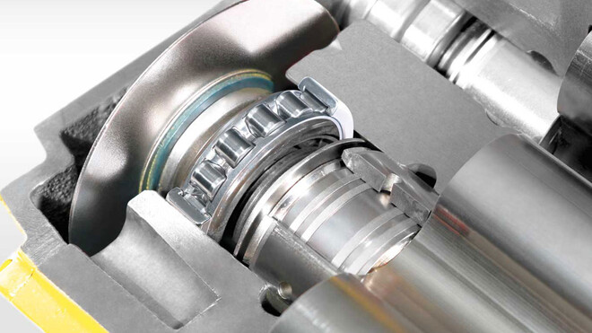 מפוחי אונות KAESER עם מסבים בעלי עמידות גבוהה.