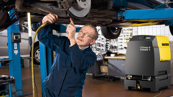 התחנה השלמה i.Comp 9 עם מייבש הקירור המובנה, נותנת מענה מושלם לכל היישומים בבתי המלאכה.